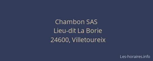Chambon SAS