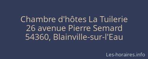 Chambre d'hôtes La Tuilerie