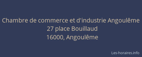 Chambre de commerce et d'industrie Angoulême