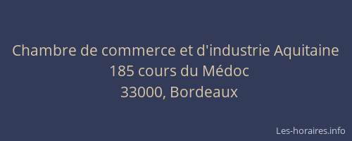 Chambre de commerce et d'industrie Aquitaine
