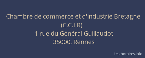 Chambre de commerce et d'industrie Bretagne (C.C.I.R)