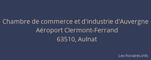 Chambre de commerce et d'industrie d'Auvergne