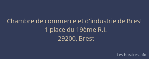 Chambre de commerce et d'industrie de Brest