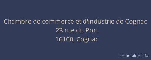 Chambre de commerce et d'industrie de Cognac