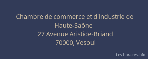 Chambre de commerce et d'industrie de Haute-Saône