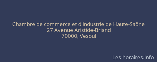 Chambre de commerce et d'industrie de Haute-Saône