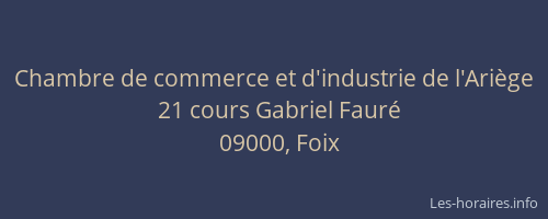 Chambre de commerce et d'industrie de l'Ariège