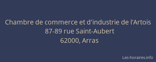 Chambre de commerce et d'industrie de l'Artois