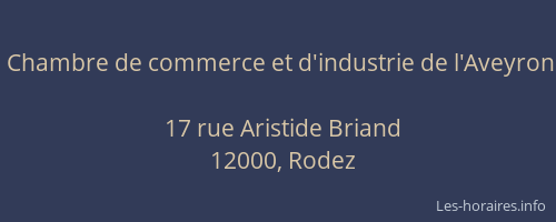 Chambre de commerce et d'industrie de l'Aveyron
