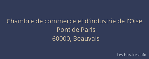 Chambre de commerce et d'industrie de l'Oise