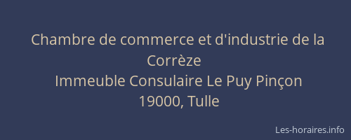 Chambre de commerce et d'industrie de la Corrèze