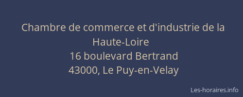 Chambre de commerce et d'industrie de la Haute-Loire