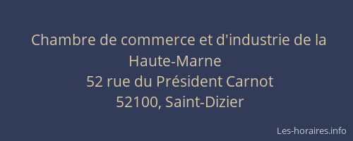 Chambre de commerce et d'industrie de la Haute-Marne