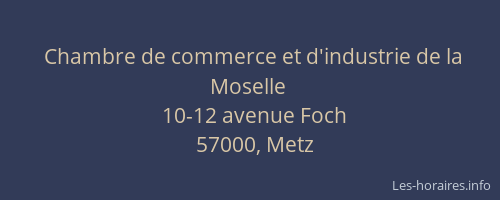 Chambre de commerce et d'industrie de la Moselle