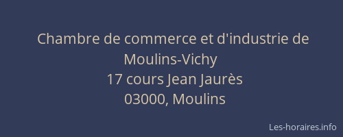 Chambre de commerce et d'industrie de Moulins-Vichy