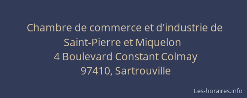 Chambre de commerce et d'industrie de Saint-Pierre et Miquelon