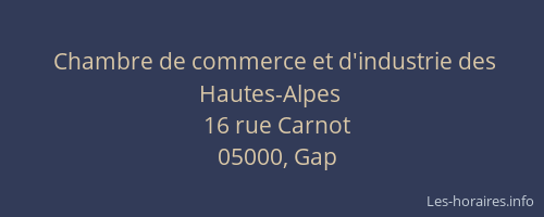 Chambre de commerce et d'industrie des Hautes-Alpes