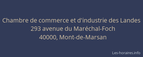 Chambre de commerce et d'industrie des Landes
