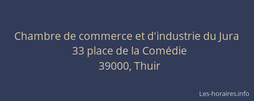 Chambre de commerce et d'industrie du Jura