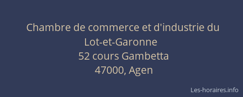 Chambre de commerce et d'industrie du Lot-et-Garonne