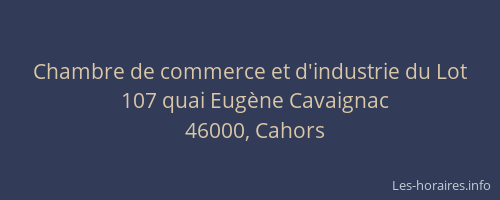 Chambre de commerce et d'industrie du Lot