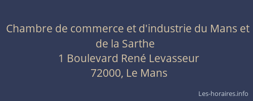 Chambre de commerce et d'industrie du Mans et de la Sarthe