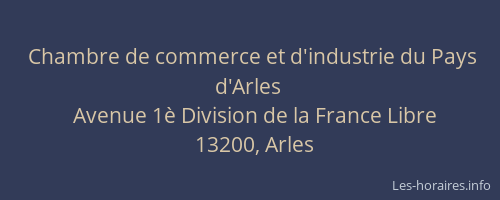Chambre de commerce et d'industrie du Pays d'Arles