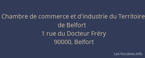 Chambre de commerce et d'industrie du Territoire de Belfort