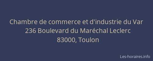 Chambre de commerce et d'industrie du Var