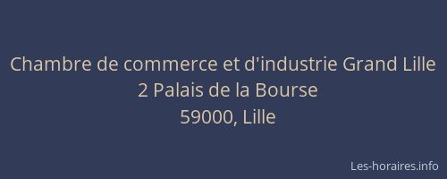 Chambre de commerce et d'industrie Grand Lille