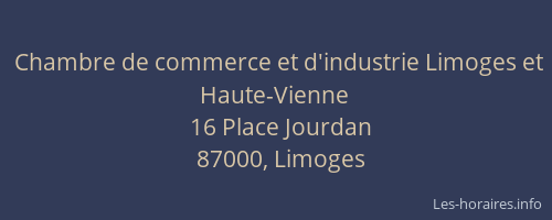 Chambre de commerce et d'industrie Limoges et Haute-Vienne
