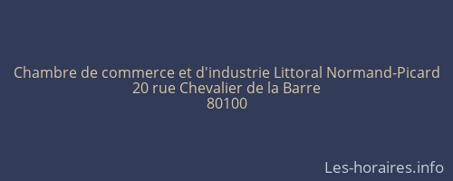 Chambre de commerce et d'industrie Littoral Normand-Picard