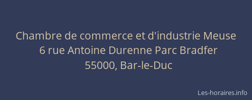 Chambre de commerce et d'industrie Meuse