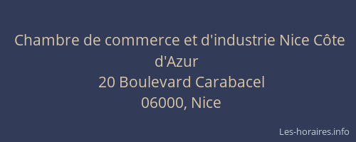 Chambre de commerce et d'industrie Nice Côte d'Azur