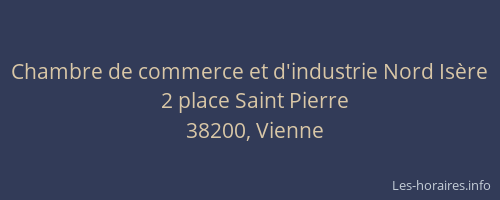 Chambre de commerce et d'industrie Nord Is&egrave;re