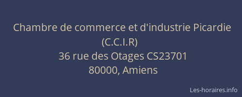 Chambre de commerce et d'industrie Picardie (C.C.I.R)