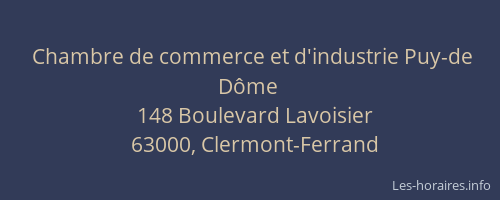 Chambre de commerce et d'industrie Puy-de Dôme