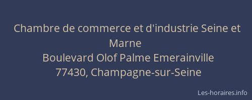 Chambre de commerce et d'industrie Seine et Marne