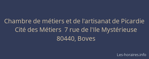 Chambre de m&eacute;tiers et de l'artisanat de Picardie