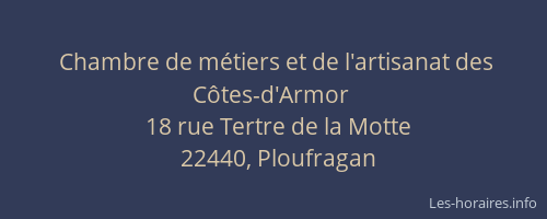 Chambre de m&eacute;tiers et de l'artisanat des C&ocirc;tes-d'Armor