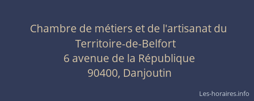 Chambre de métiers et de l'artisanat du Territoire-de-Belfort