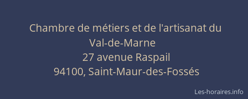 Chambre de métiers et de l'artisanat du Val-de-Marne