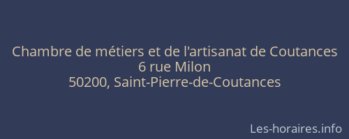Chambre de métiers et de l'artisanat de Coutances
