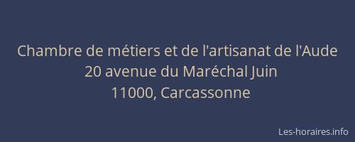 Chambre de métiers et de l'artisanat de l'Aude