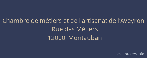 Chambre de métiers et de l'artisanat de l'Aveyron