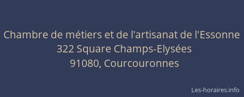 Chambre de métiers et de l'artisanat de l'Essonne