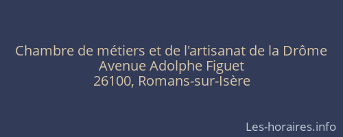 Chambre de métiers et de l'artisanat de la Drôme
