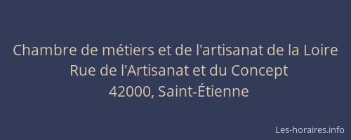 Chambre de métiers et de l'artisanat de la Loire