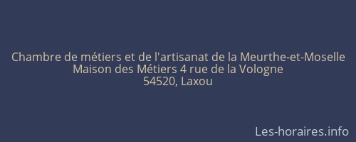 Chambre de métiers et de l'artisanat de la Meurthe-et-Moselle