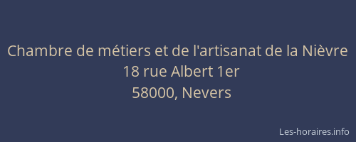 Chambre de métiers et de l'artisanat de la Nièvre
